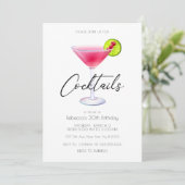 Cosmo Cocktail Party Einladungen (Stehend Vorderseite)