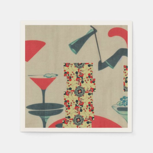 Cosmo Cocktail Shaker und Martini Glass (JPN) Serviette (Vorderseite)