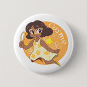 Cosmo der Raum-Detektiv Button (Vorderseite)