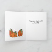 Cosmo der Welpe Erntedank Feiertagskarte (Innenseite)