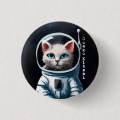 Cosmo Kitzel - Astro Cat Button (Vorderseite)