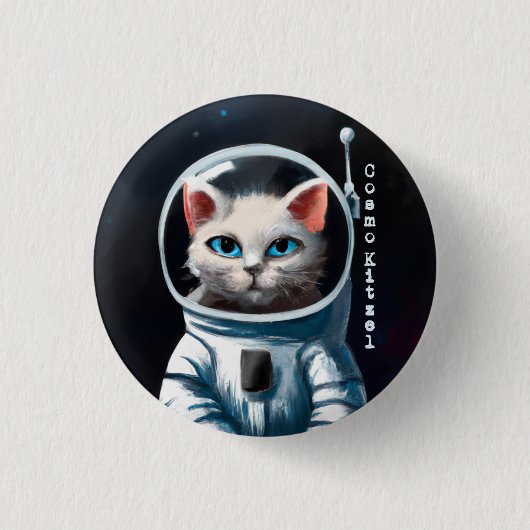 Cosmo Kitzel - Astro Cat Button (Vorderseite)