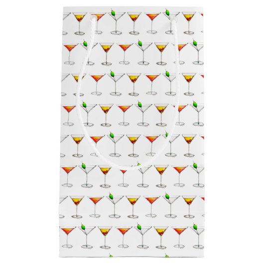 Cosmo Martini Manhattan Cocktail Mixed Drinks Bag Kleine Geschenktüte (Vorderseite)