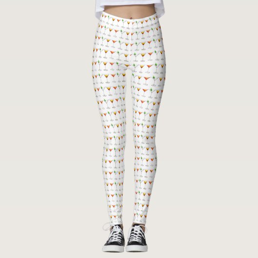 Cosmo Martini Manhattan Cocktail Mixed Drinks Leggings (Vorderseite)
