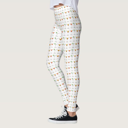 Cosmo Martini Manhattan Cocktail Mixed Drinks Leggings (Links)