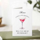 Cosmo Martini wird meine Bridesmaid-Karte sein Einladung
