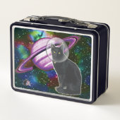 Cosmo-Metal-Lunchbox für die Weltraumkatze Metall Brotdose (Rückseite)