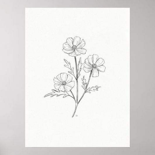 Cosmo Stift Zeichnend Kunstdrucke Poster (Vorne)