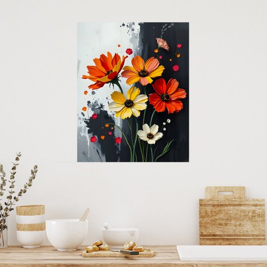 Cosmo Style Floral Poster (Küche)