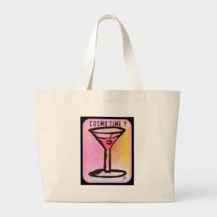 COSMO ZEIT-ROSA-MARTINI-DRUCK JUMBO STOFFBEUTEL