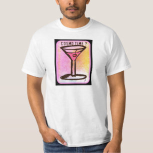 COSMO ZEIT-ROSA-MARTINI-DRUCK T-Shirt
