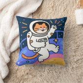 CosmoCat: Paws im Orbit Kissen (Decke)