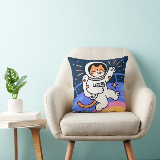 CosmoCat: Paws im Orbit Kissen (Stuhl )