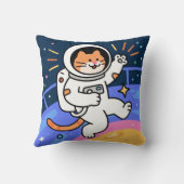 CosmoCat: Paws im Orbit Kissen (Rückseite)