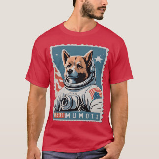 Cosmonaut Dog Junge Vintag T-Shirt