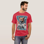 Cosmonaut Dog Junge Vintag T-Shirt (Vorne ganz)
