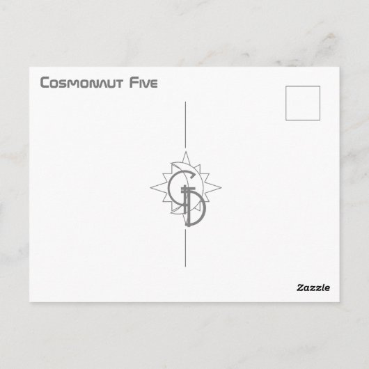 Cosmonaut Five Postkarte (Rückseite)