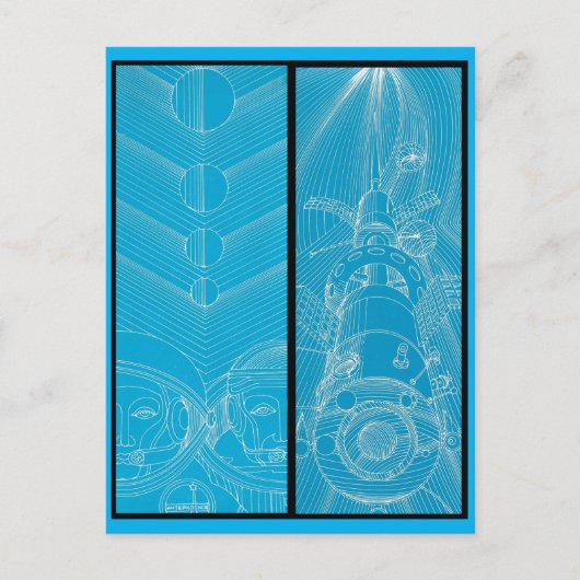 Cosmonaut Four Postcard Postkarte (Vorderseite)