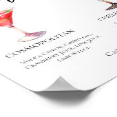Cosmopolitan Cherry French 75 Cocktails Menu Poster (Ecke)