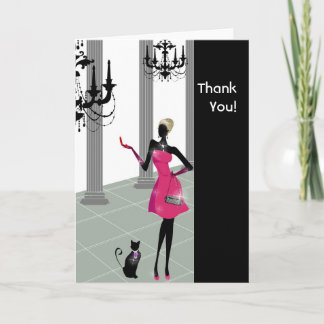 Cosmopolitan Chic Thank You Cards Dankeskarte