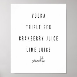Cosmopolitan Cocktail Rezept Poster