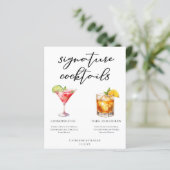 Cosmopolitan Dark Stormy Signature Cocktails Menu (Stehend Vorderseite)