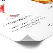 Cosmopolitan Dark Stormy Signature Cocktails Menu Poster (Ecke)