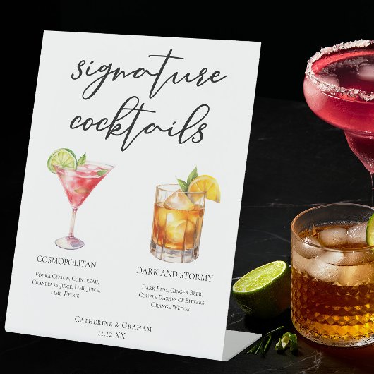 Cosmopolitan Dark Stormy Signature Cocktails Menu Sockelschild
