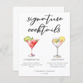 Cosmopolitan Lemon Drop Signature Cocktails Menü (Vorne/Hinten)