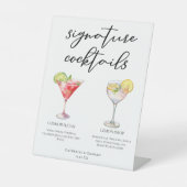 Cosmopolitan Lemon Drop Signature Cocktails Menü Sockelschild (Vorderseite)