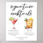 Cosmopolitan Mai Tai Signature Cocktails Menü Poster (Vorne)