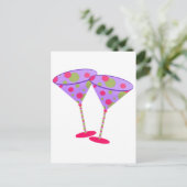 Cosmopolitan Martini Party Time ! Postkarte (Stehend Vorderseite)
