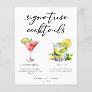 Cosmopolitan Mojito Signature Cocktails Menü