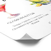 Cosmopolitan Mojito Signature Cocktails Menü Poster (Ecke)