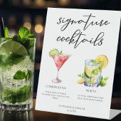 Cosmopolitan Mojito Signature Cocktails Menü Sockelschild
