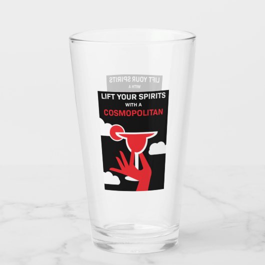 Cosmopoliter Cocktail Drink Glas (Rückseite)