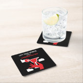 Cosmopoliter Cocktail Drink Rechteckiger Pappuntersetzer (Vor Ort)