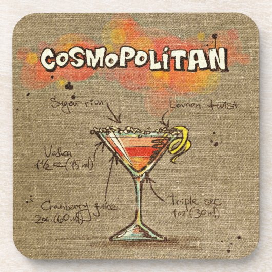 Cosmopoliter Cocktail Drink Untersetzer (Vorderseite)
