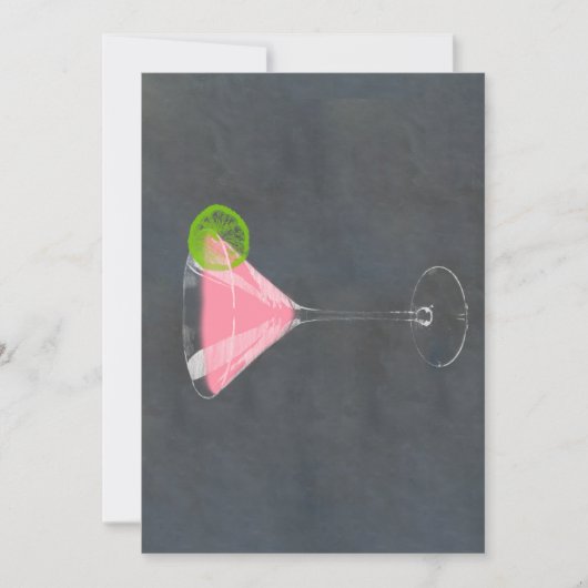Cosmopoliter Cocktail Einladung (Vorderseite)