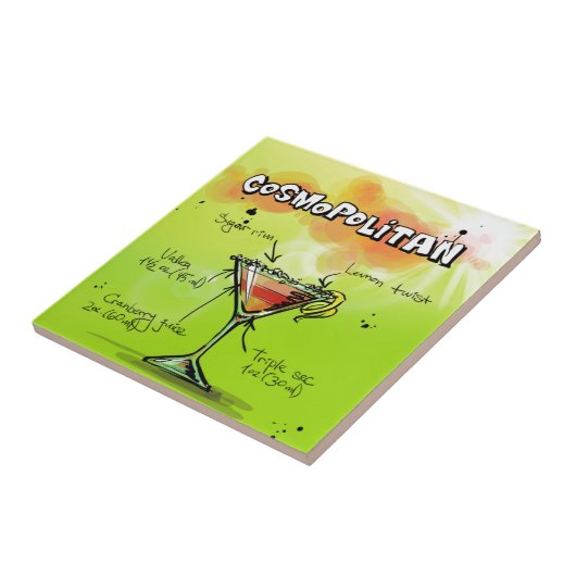 Cosmopoliter Cocktail Fliese (Seite)