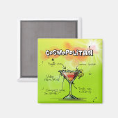 Cosmopoliter Cocktail Magnet (Vorderseite/Rückseite)