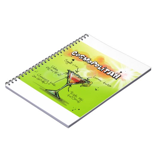 Cosmopoliter Cocktail Notizblock (Linke Seite)