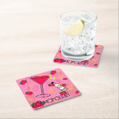 Cosmopoliter Cocktail Rechteckiger Pappuntersetzer (Vor Ort)