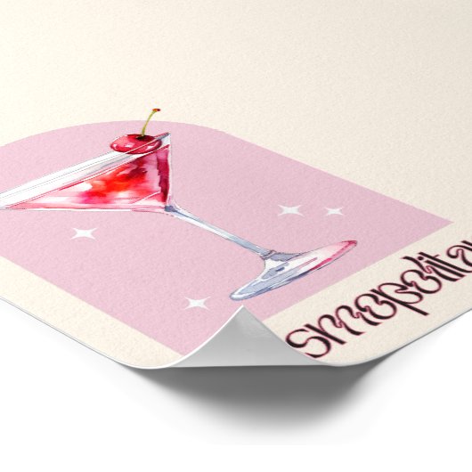Cosmopolitische Kunstdrucke | Bar Deco Cocktail Po Poster (Ecke)