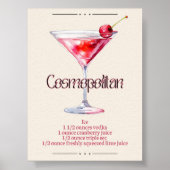 Cosmopolitische Kunstdrucke | Bar Deco Cocktail Po Poster (Vorne)