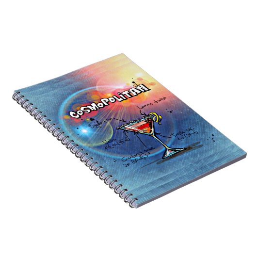 Cosmopolitischer Cocktail (#2 von 12 Sets mit Reze Notizblock (Rechte Seite)