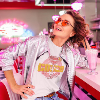 Cosmopolitischer Cocktail Cosmo Summer Party Retro T-Shirt