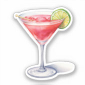 Cosmopolitischer Cocktail Drink Aufkleber (Vorderseite)