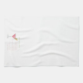 Cosmopolitischer Cocktail Rezept für Wasserfarben Geschirrtuch