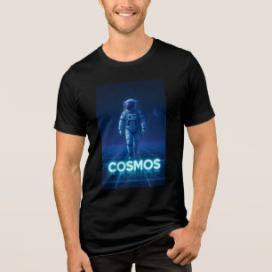 Cosmos Astronaut Neon Art Print   futuristisch Tri-Blend Shirt